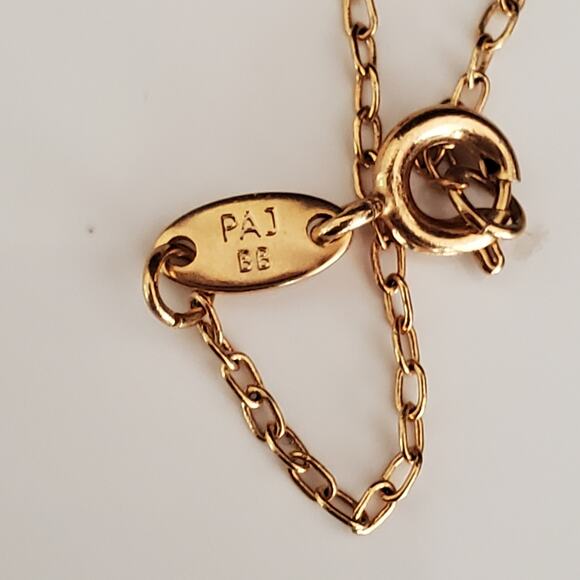 VTG PAJ BB Triple Heart Necklace Gold Tone Silver Tone Classic and Romantic‎ - Picture 7 of 8
